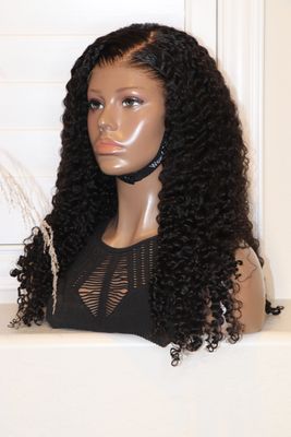 WowAfrican 22" Virgin Indian Kinky Curly 13x6 180% Density 3D Fitted Cap HD Lace Wig