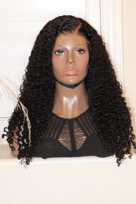 WowAfrican 22" Virgin Indian Kinky Curly 13x6 180% Density 3D Fitted Cap HD Lace Wig