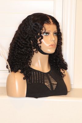 Hermosa Hair 18" Kinky Curly 8x5" Pre-Everything Layered 250% Density Pre-Cut Lace Wig
