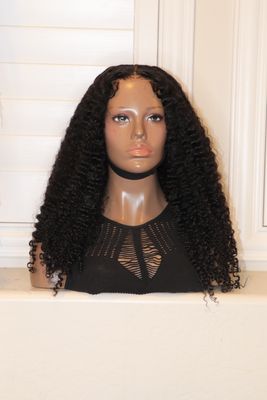 JULIA HAIR 24" Kinky Curly 4x4 Transparent Glueless Air Wig Lace Front Wig