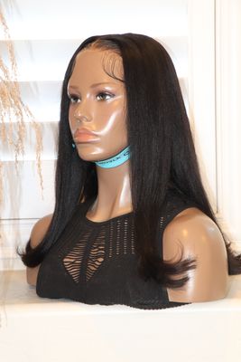 ASHIMARY 16" Yaki Straight Flip Out Curl 6x4.5 HD Lace Wear &amp; Go Lace Wig Pre Plucked &amp; Bleached Knots