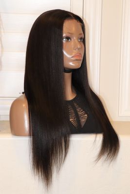 MY UNI WIGS 22" Yaki Straight Invisi-Strap 360 HD Bye-Bye Knots Lace Wig *Defective*