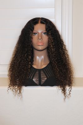 UNICE Kinky Curly 24" Ombre 7x5" Pre-Everything Bye-Bye Knots Lace Wig