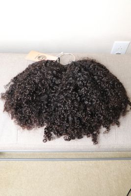 1 Bundle *NEW* HOT BRAIDS Reusable Feathered Crochet Hair on String 100% Human Hair 20" 245 Grams 3c/4a Exotic Kinky Coily