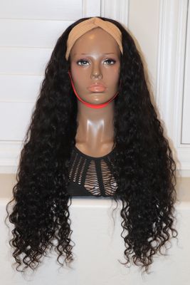 Isee 24" 100% Human Hair Burmese Curly 180% Density Drawstring Half Wig 3d Domecap