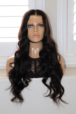 LUVME 24" Loose Body Wave 7x6" HD 3D Dome Glueless Precise Fit Lace Wig