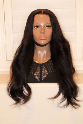 LUVME 24" Kinky Body Wave 7x6" HD Wig Pre-Plucked Bleached Knots 250% Density