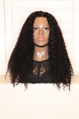 UNICE 24" Kinky Curly 13x4" Transparent Lace Wig 180% Density