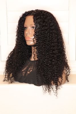 UNICE 24" Kinky Curly 13x4" Transparent Lace Wig 180% Density