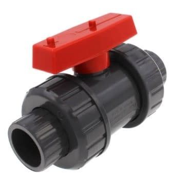 3/4 IN PVC SCHEDULE 40 GRAY UNION BALL VALVE