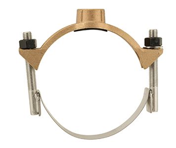 4 IN X 3/4 IN FORD BRASS CC SADDLE TAP SINGLE STRAP