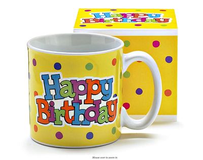 YELLOW HAPPY BIRTHDAY MUG