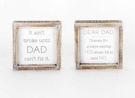 DAD/YES WOOD SIGN