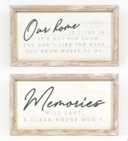 MEMORIES/OUR HOME REVERSIBLE  SIGN