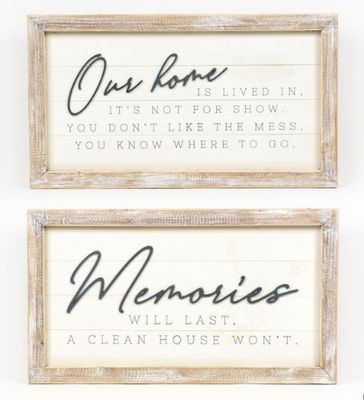 MEMORIES/OUR HOME REVERSIBLE  SIGN