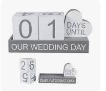 WOOD WEDDING DAY COUNTDOWN