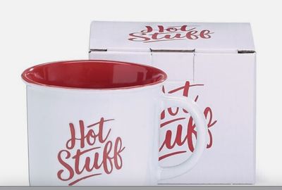 HOT STUFF EMBOSSED MUG