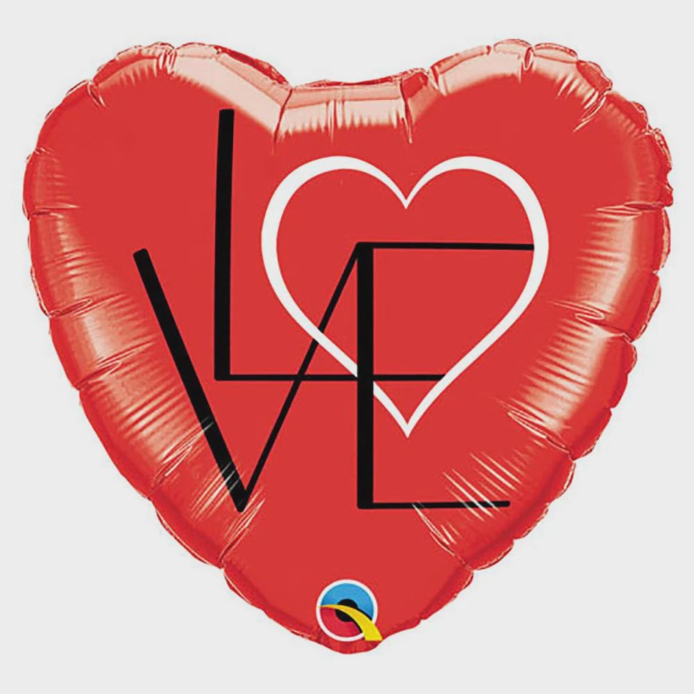 18” LOVED RED HEART