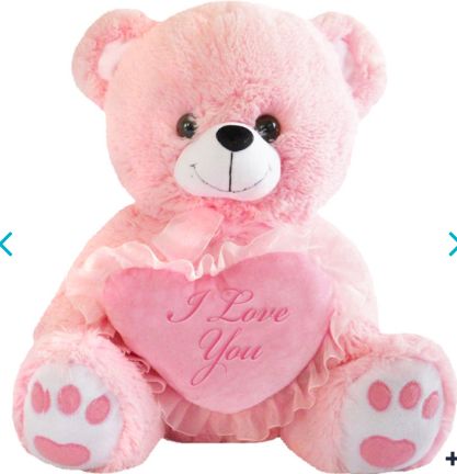10&quot; PINK BEAR W/ HEART
