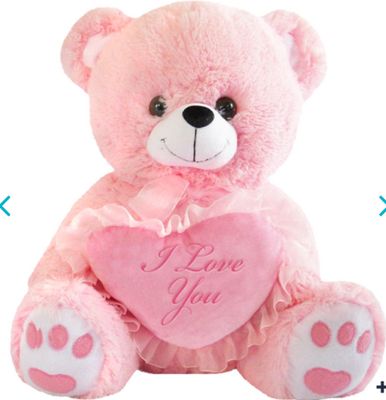 10&quot; PINK BEAR W/ HEART