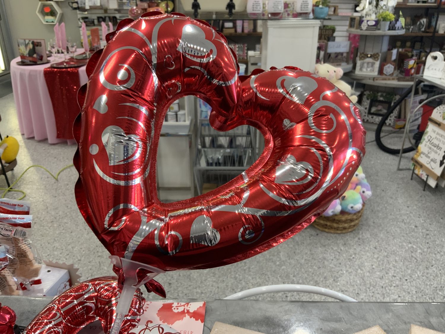 RED MINI MYLAR OPEN HEART