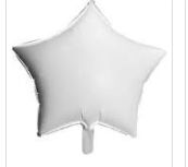 WHITE MYLAR SHAPES, SHAPE: STAR