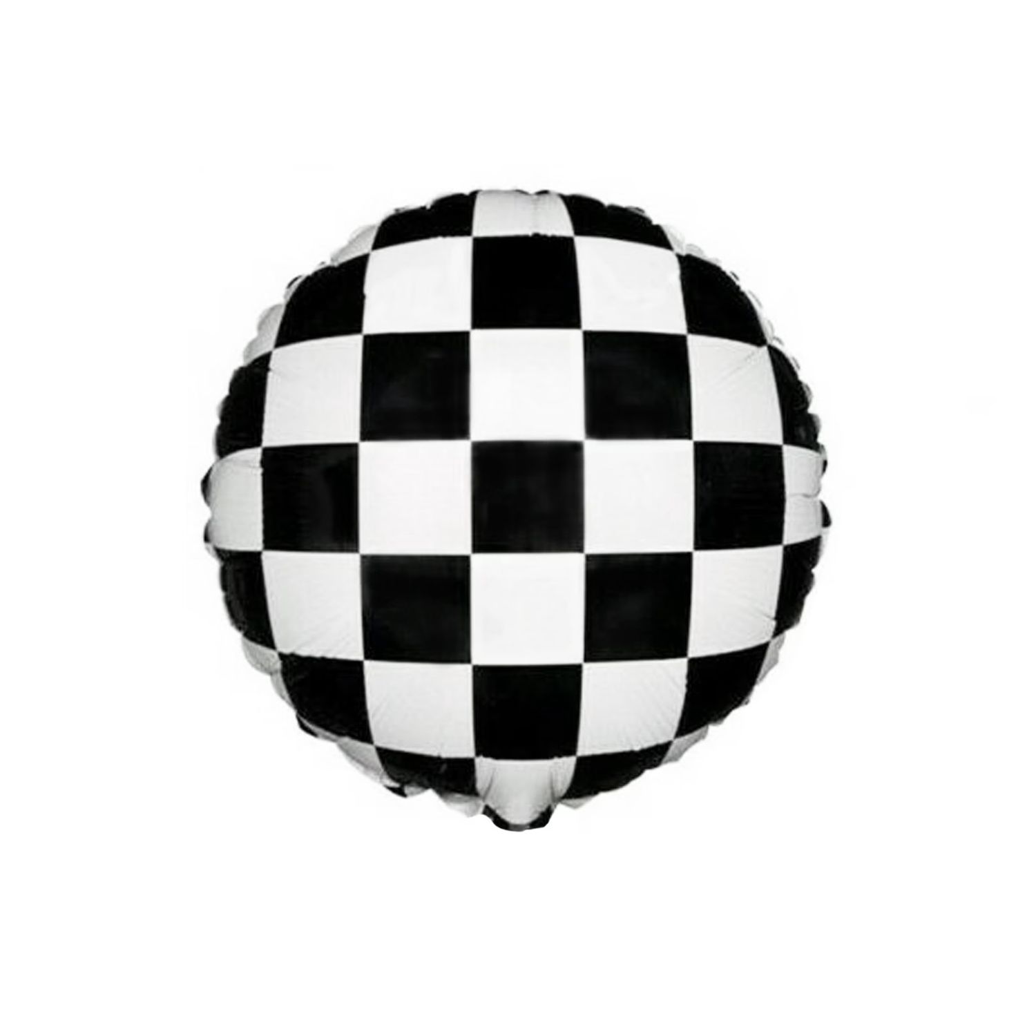 CHECKERED FLAG ROUND MYLAR