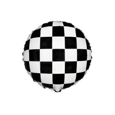 CHECKERED FLAG ROUND MYLAR