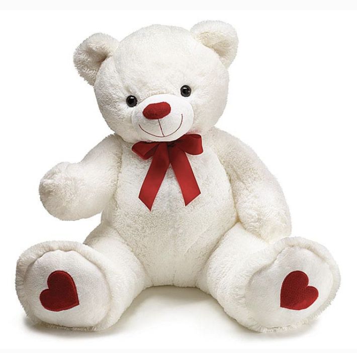 32&quot; WHITE TEDDY BEAR