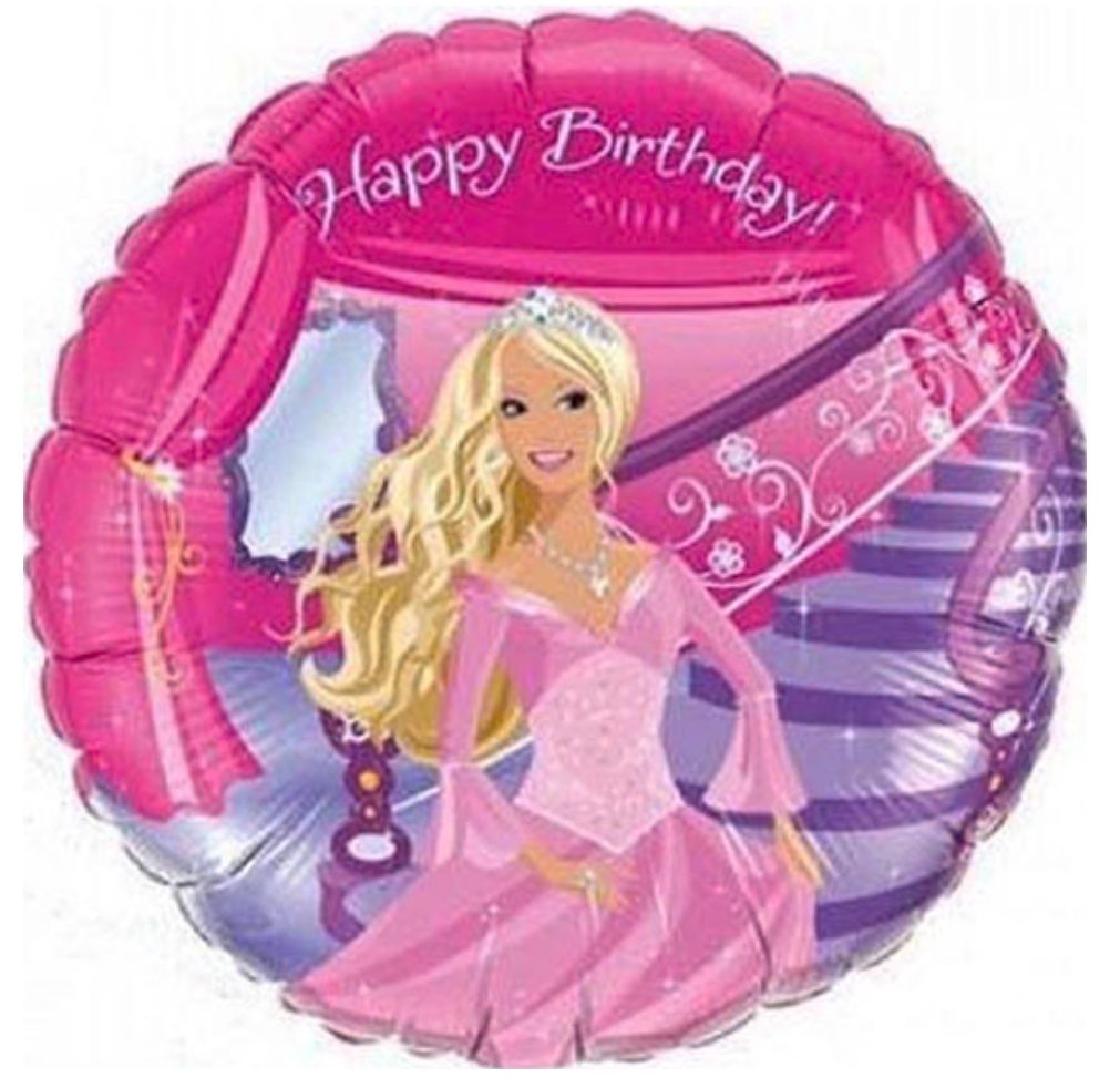 18” HBD BARBIE PRINCESS MYLAR
