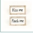 KISS/PINCH ME WOOD FRAME