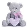 HVD GRAY BEAR w/ LAVENDER HEART