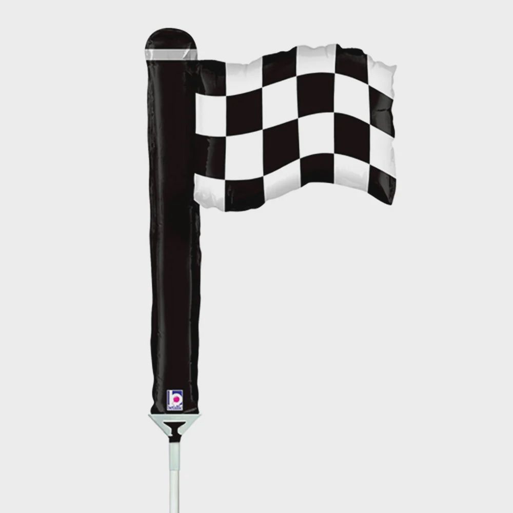14” CHECKERED FLAG MINI MYLAR
