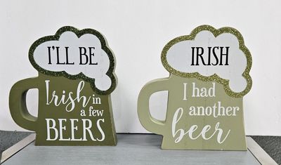 WOOD ST. PATTY’S DAY TABLETOP SIGN