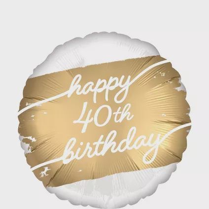 18” HAPPY 40TH BIRTHDAY MYLAR