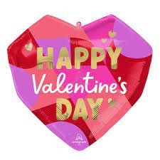 HVD MULTI COLORED HEART MYLAR