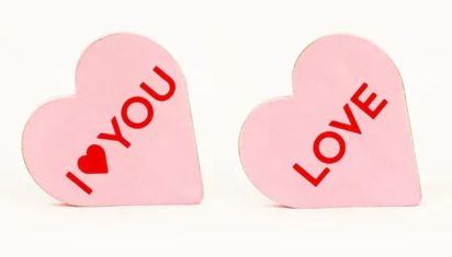 PINK WOOD HEART