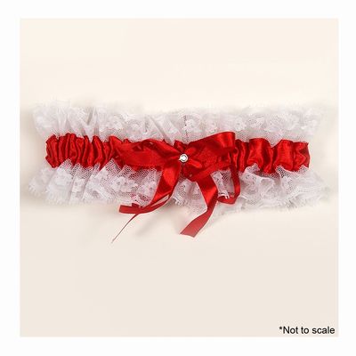 LACE GARTER W/ RHINESTONE