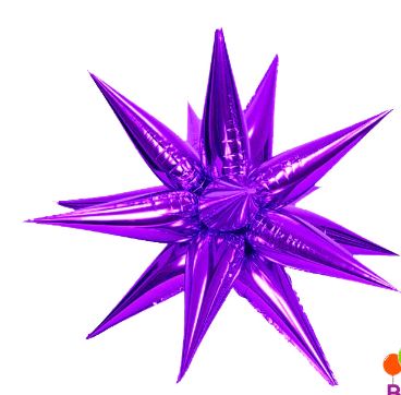 EXPLODING STARS BALLOON, COLOR: 40&quot; PURPLE