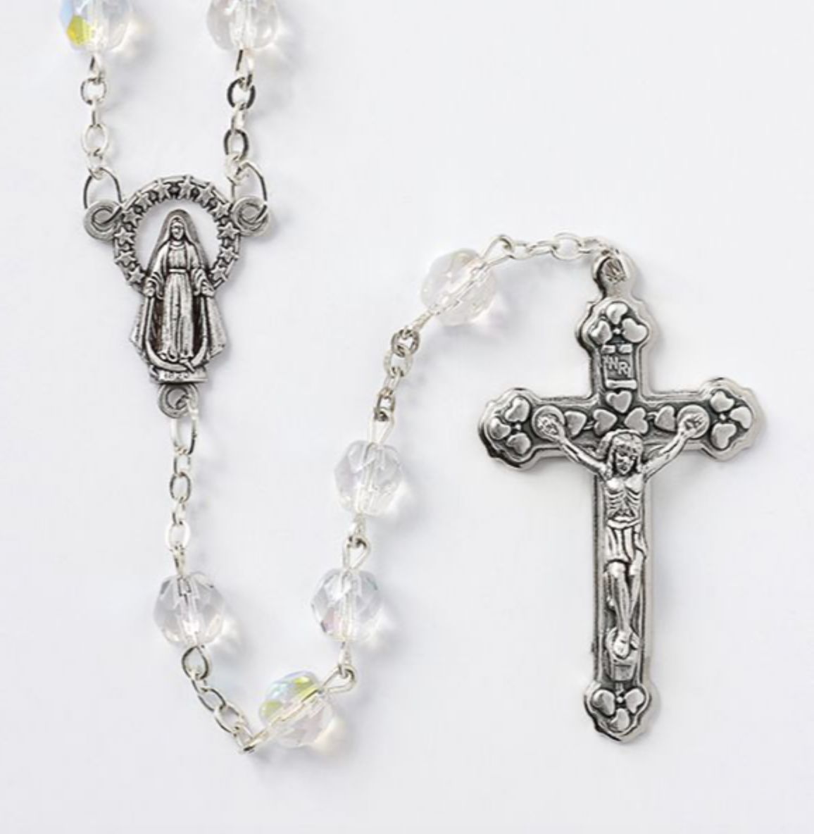 6MM CRYSTAL AURORA ROSARY