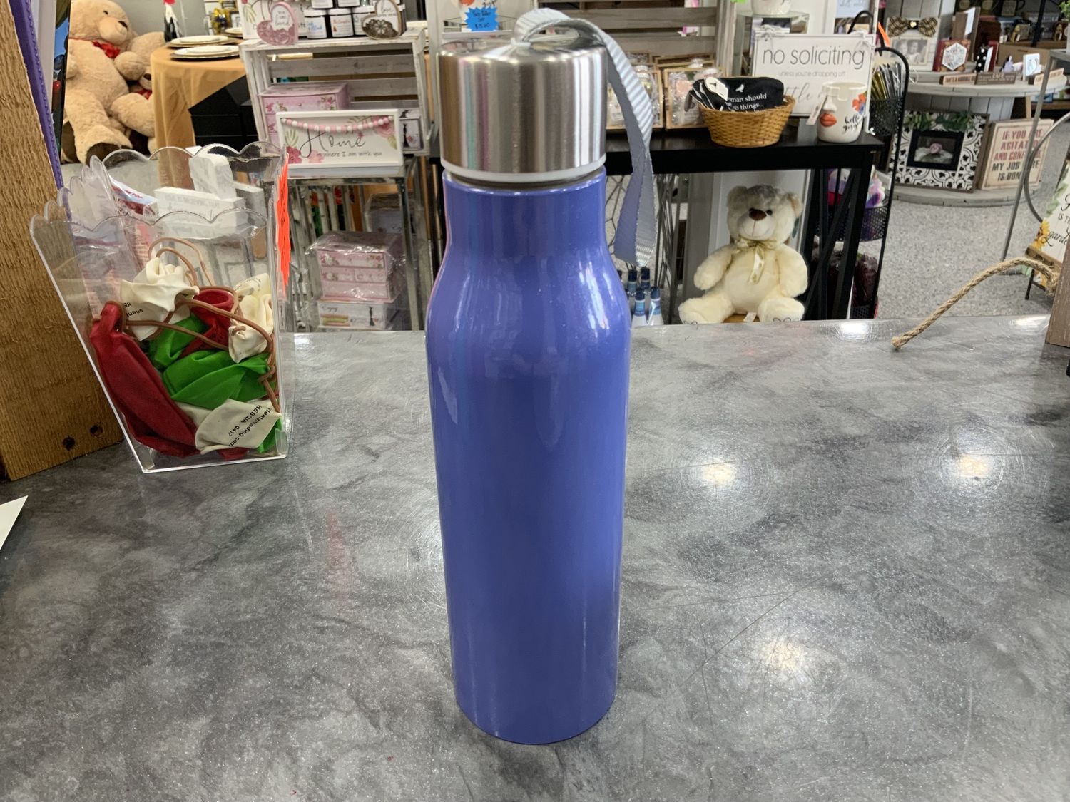 WATERBOTTLE, COLOR: PERIWINKLE