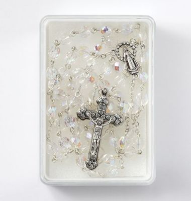 6MM CRYSTAL AURORA ROSARY
