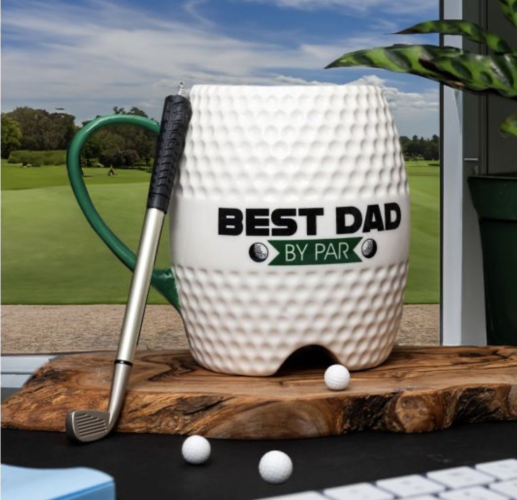 GOLF MUG W/ PEN PUTTER AND BALLS