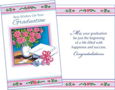 GREETING CARD- BEST WISHES ON YOUR GRADUATION