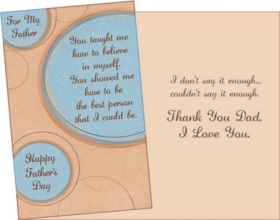 GREETING CARD- FOR MY FATHER