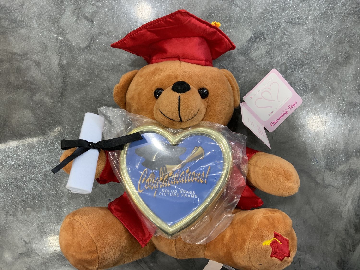 GRADUATION BEAR- RED CAP/GOWN