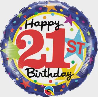 18” HAPPY 21ST BIRTHDAY