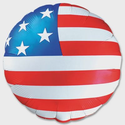 ROUND USA FLAG