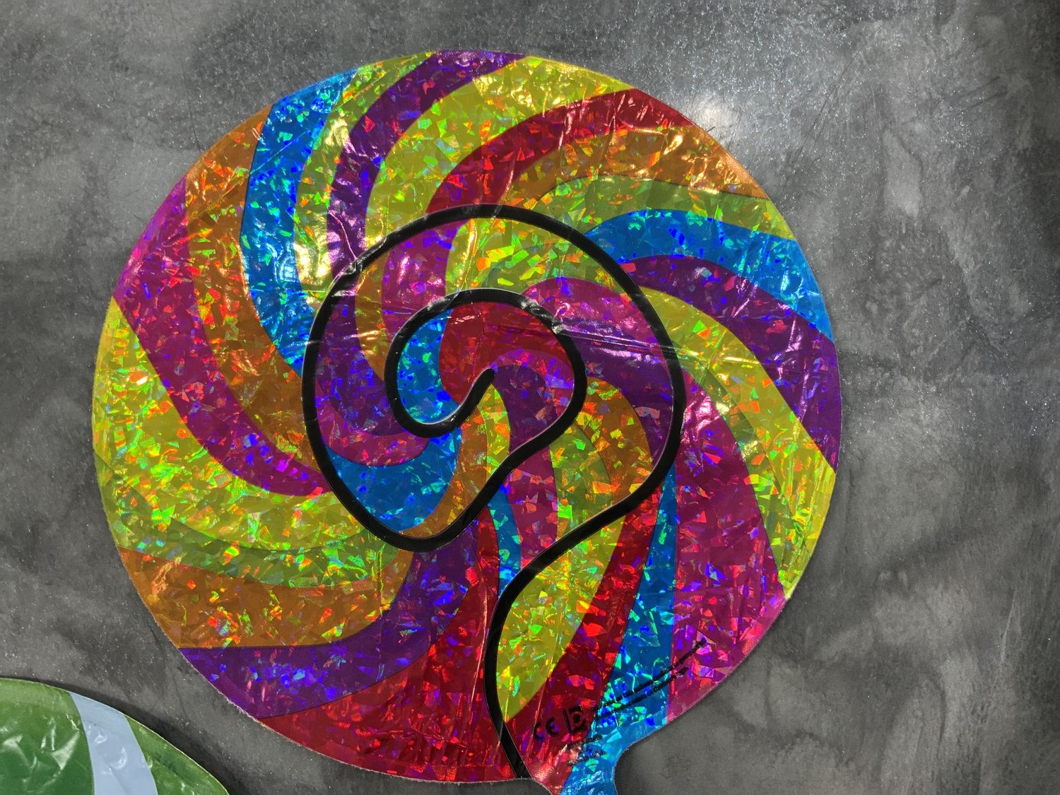 9” MINI CANDY MYLAR, COLOR: RAINBOW
