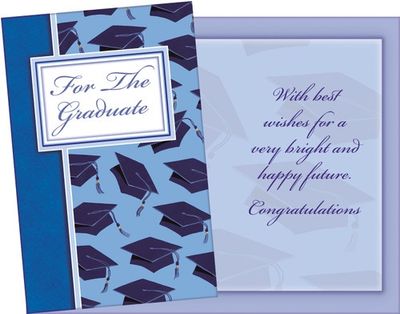 GREETING CARD- BLUE FOR THE GRADUATE